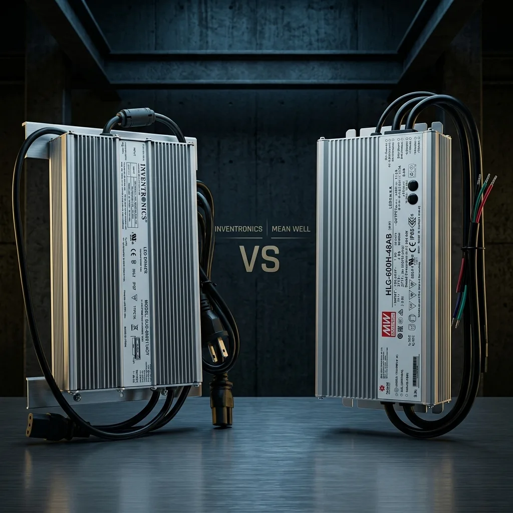 Drivers industriais de alta performance Mean Well e Inventronics na CobraLeds