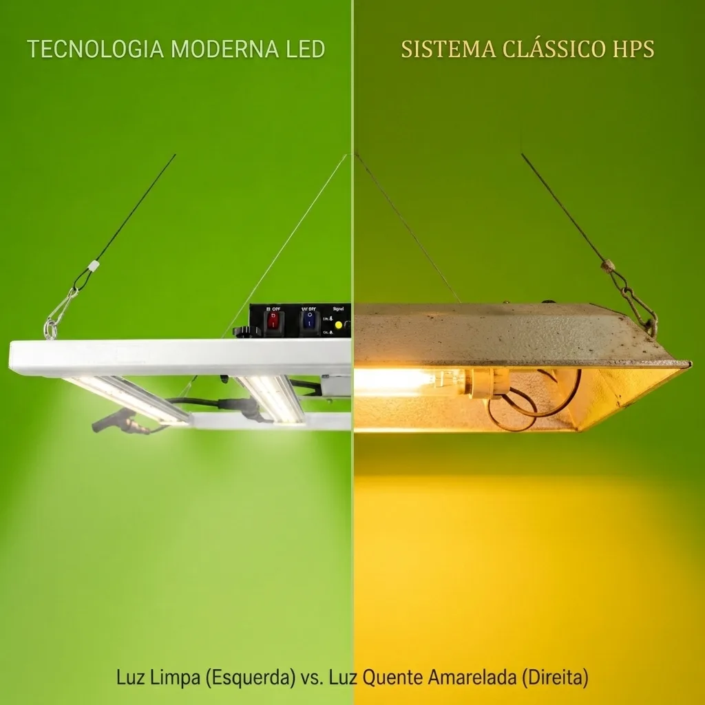 Comparativo térmico e de eficiência entre LED grow CobraLeds e lâmpadas HPS