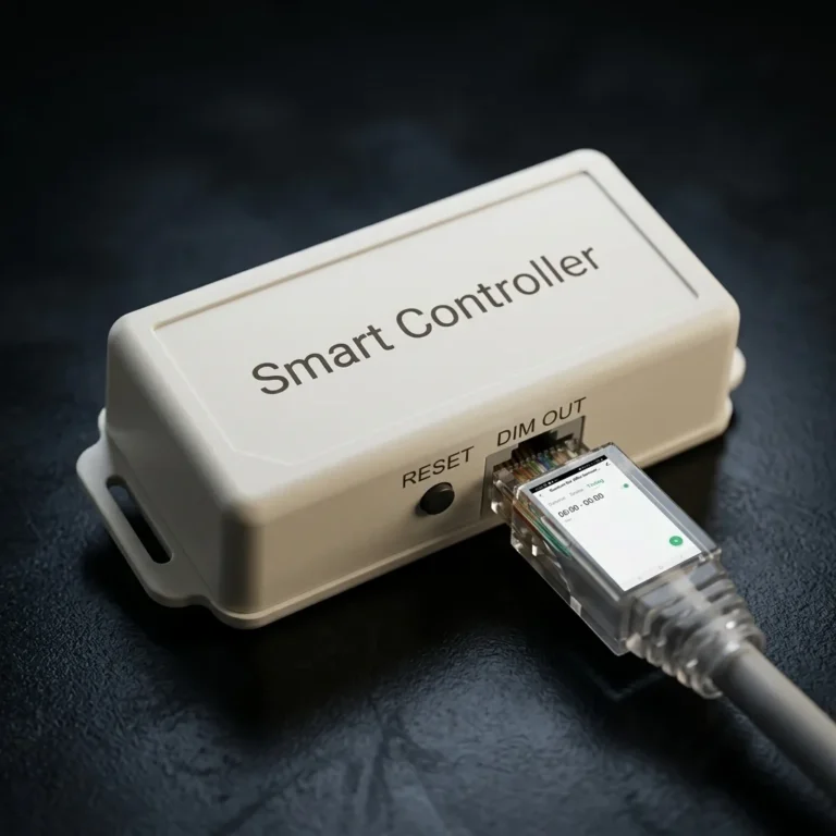 Interface da controladora smart para dimerização e programação de LED grow